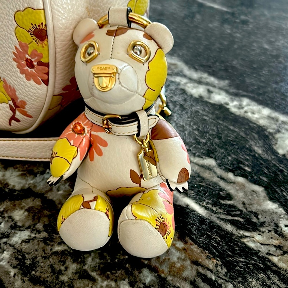 Coach bear leather